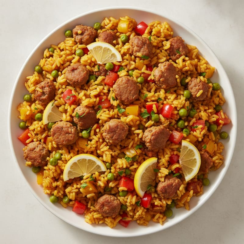 Chorizo Sausage and Pepper Paella