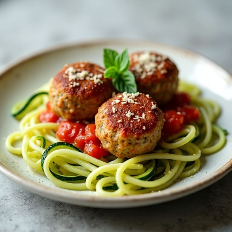 Lean Turkey Zucchini Noodle Meatballs