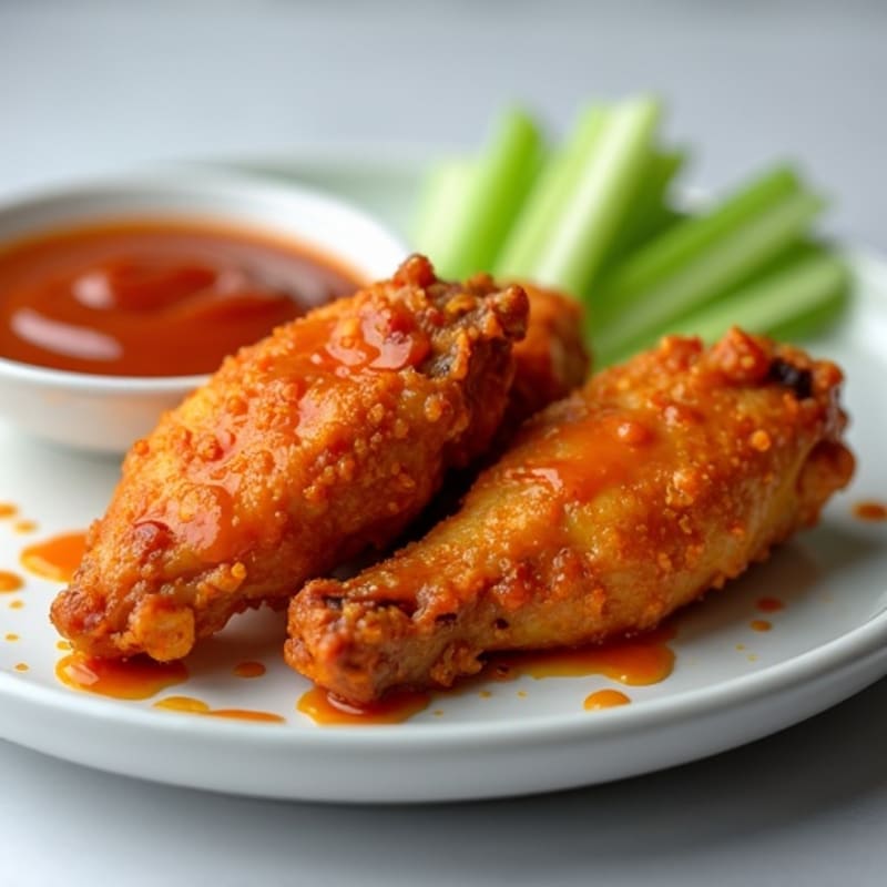 Crispy Air-Fried Buffalo Chicken Wings