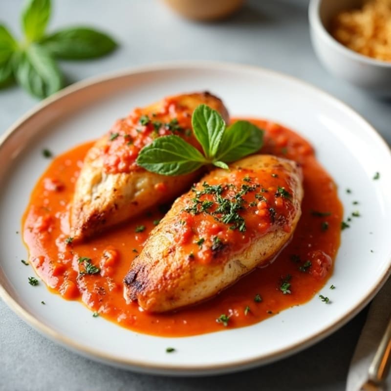 Spiced Chicken with Creamy Tomato Sauce