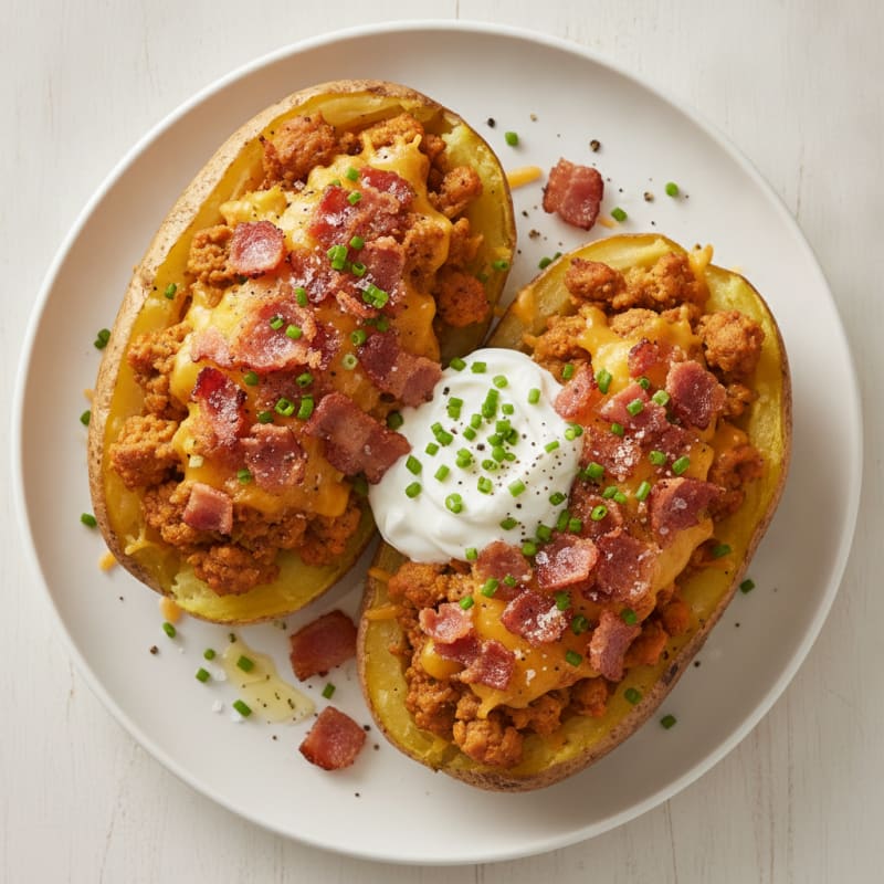 Bacon Cheddar Stuffed Potatoes
