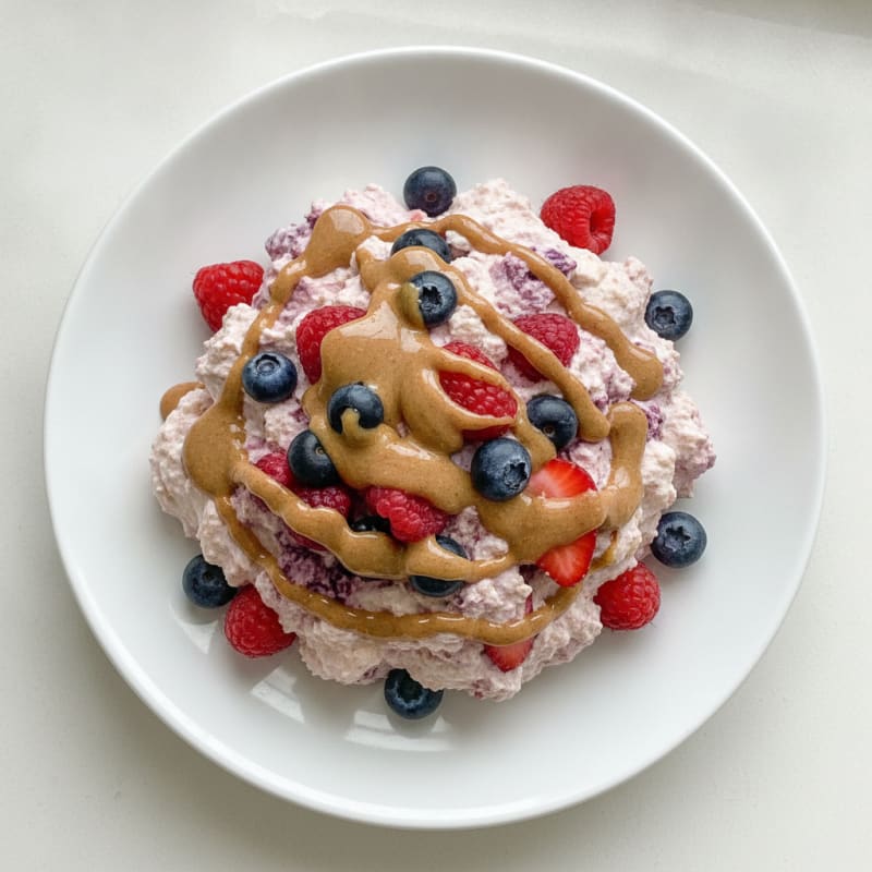 Silky Greek Yogurt Protein Mousse with Mixed Berries