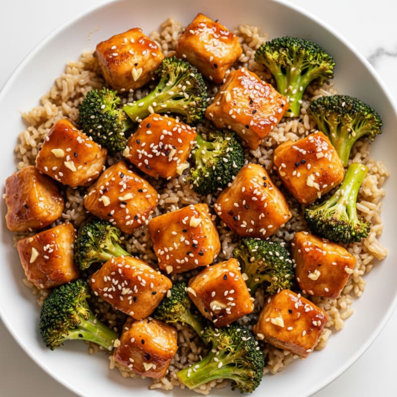 Crispy Teriyaki Chicken and Broccoli