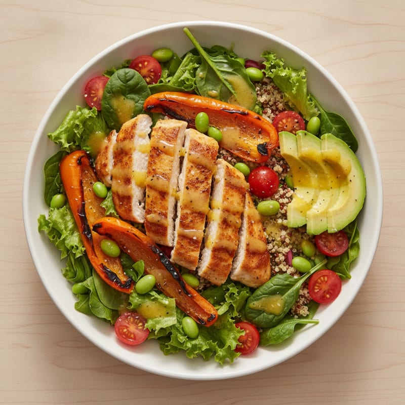 Edamame and Roasted Pepper Salad Bowl