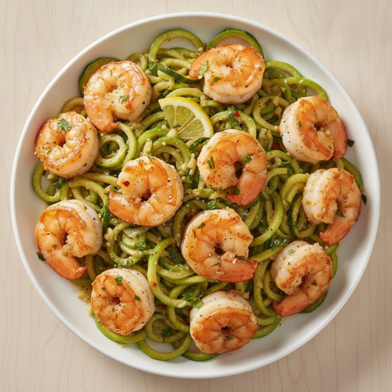 Garlic Shrimp with Zucchini Noodles