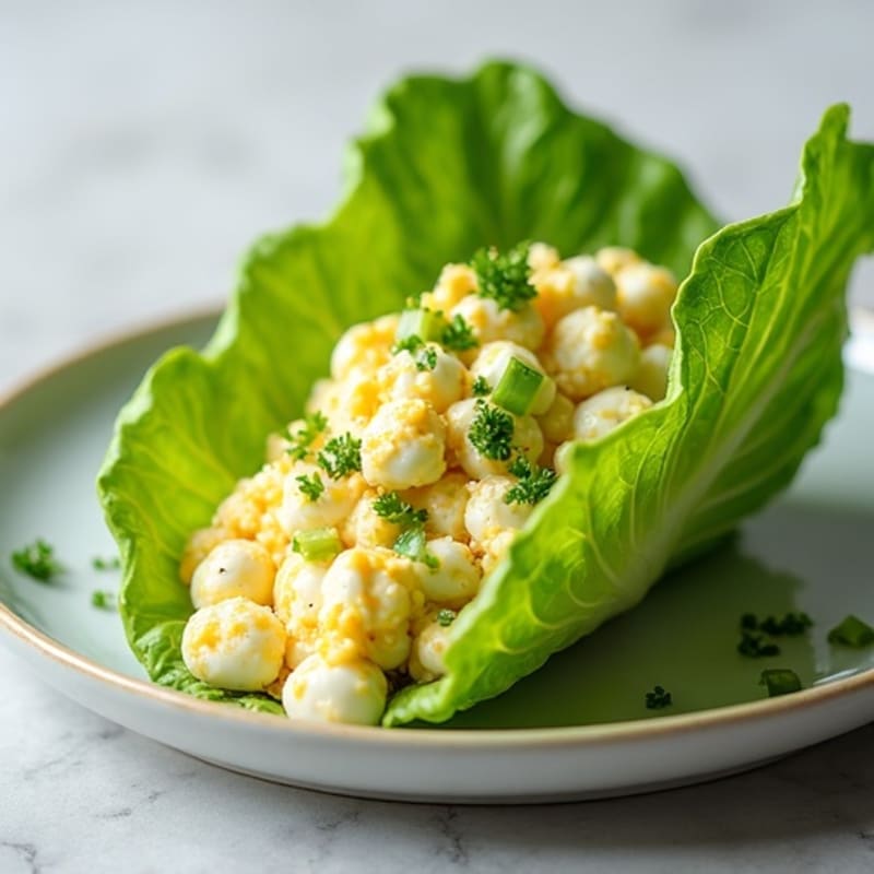 Creamy Greek Yogurt Egg Salad Lettuce Wrap