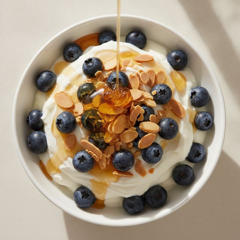 Greek Yogurt Parfait with Berries and Almonds
