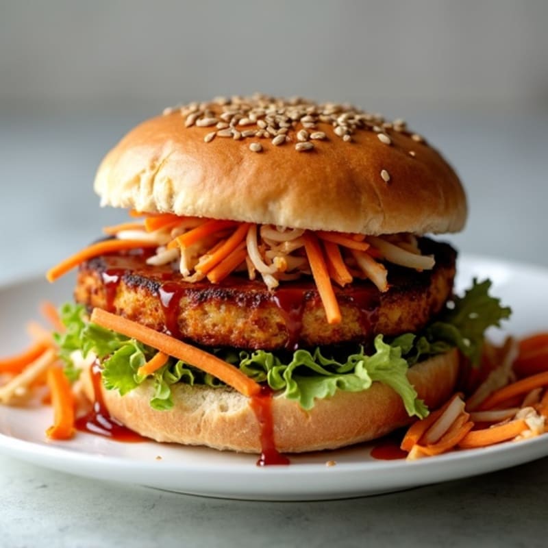 Smoky BBQ Tempeh Sandwich with Crunchy Slaw