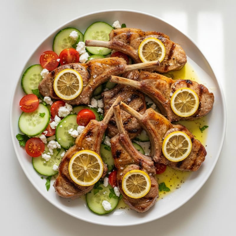 Grilled Lamb Chops with Lemon-Herb Marinade