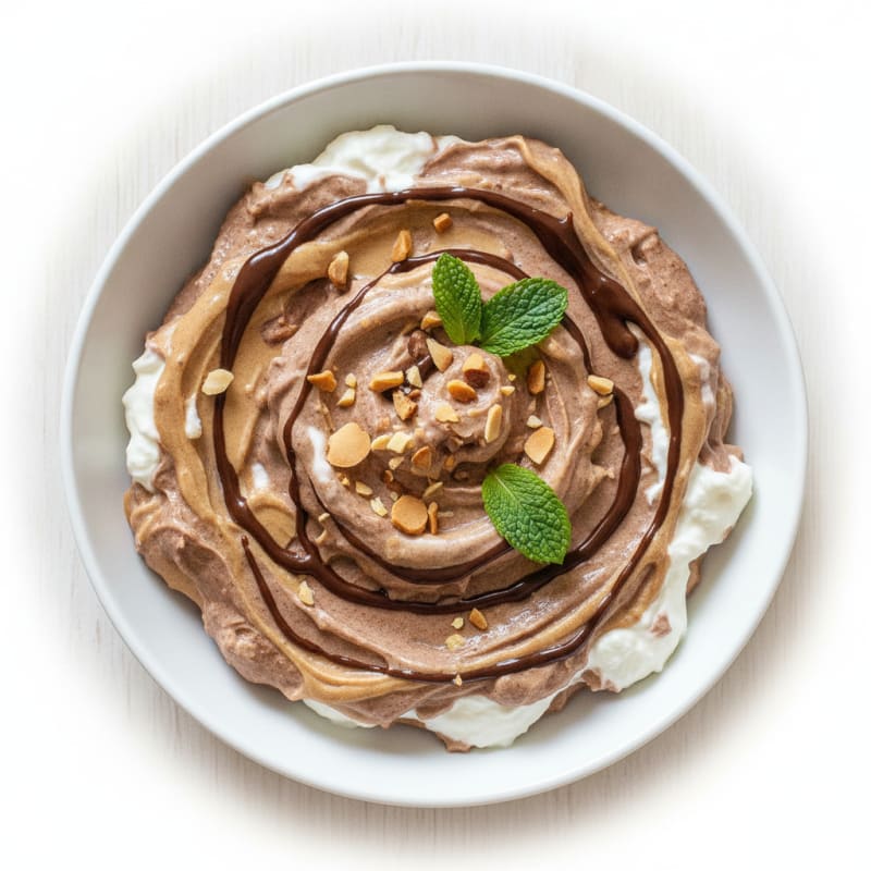 Silky Greek Yogurt Protein Mousse with Almond Butter