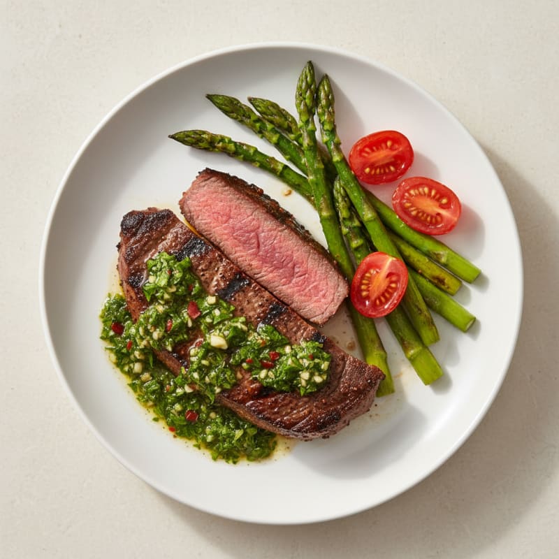 Smoky Grilled Steak with Zesty Chimichurri
