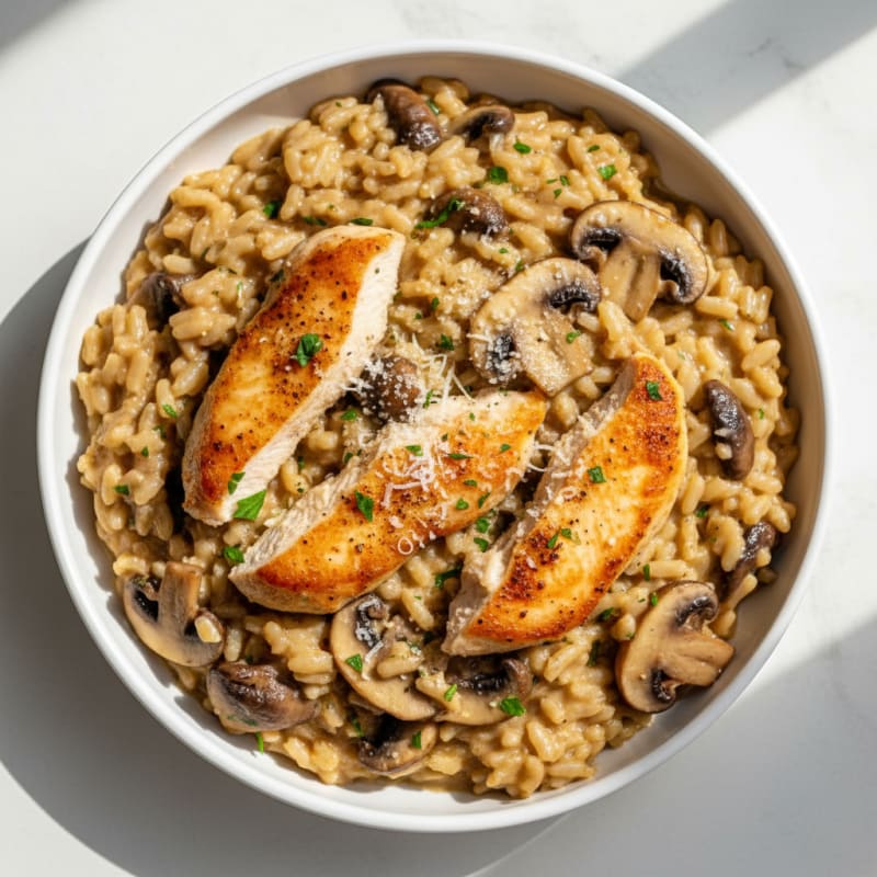 Creamy Parmesan Mushroom Risotto