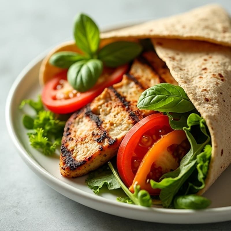Herb Grilled Chicken and Fresh Veggie Wrap