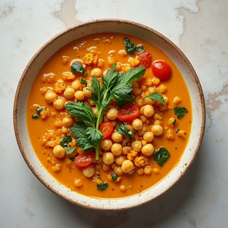 Creamy Coconut Red Lentil Dal with Aromatic Spices