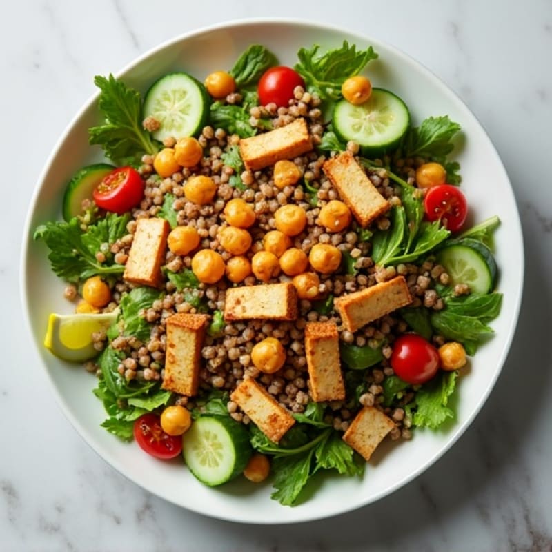 Crispy Chickpea and Lentil Power Salad