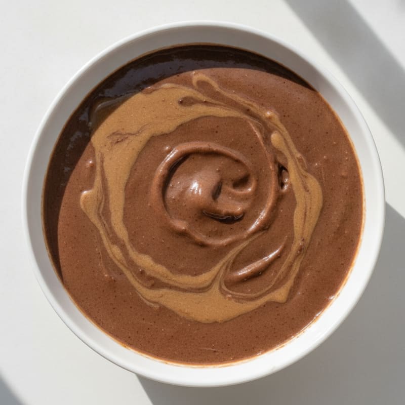 Silky Chocolate Protein Pudding with Almond Butter Swirl