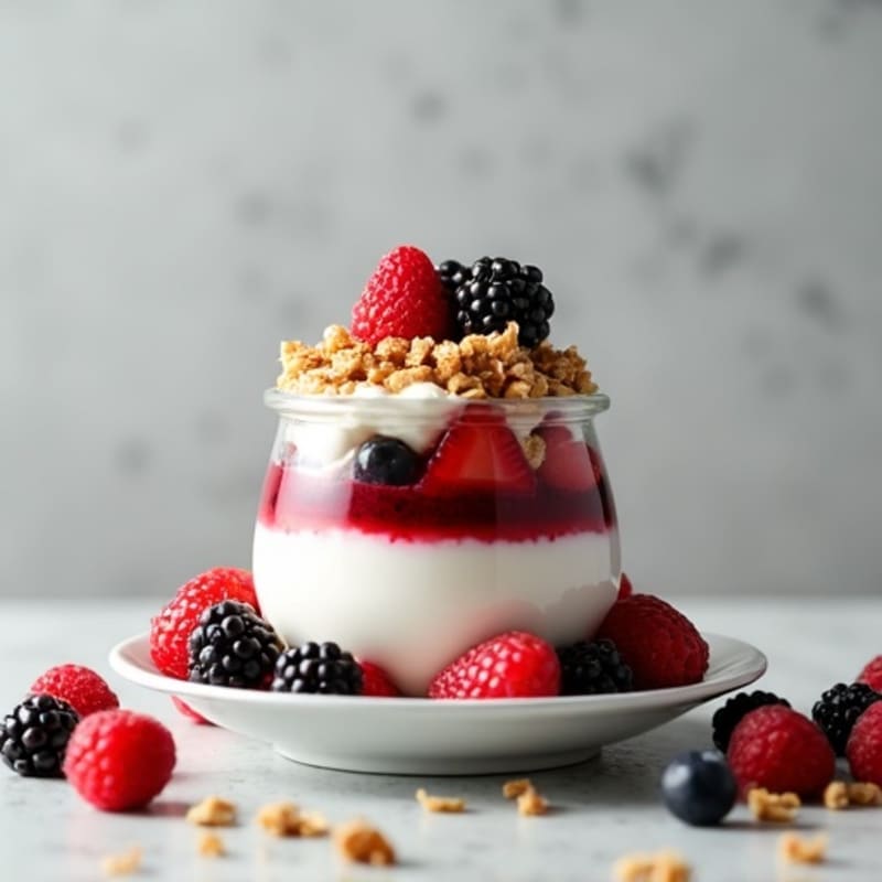 Greek Yogurt Protein Parfait with Berries