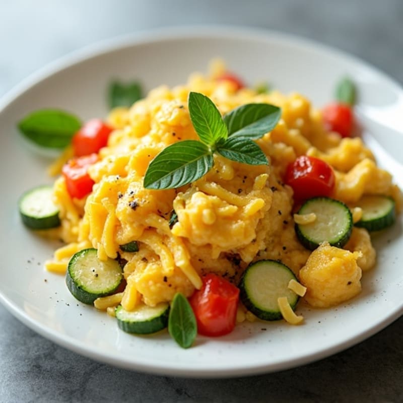 Fresh Zucchini and Herb Egg Scramble