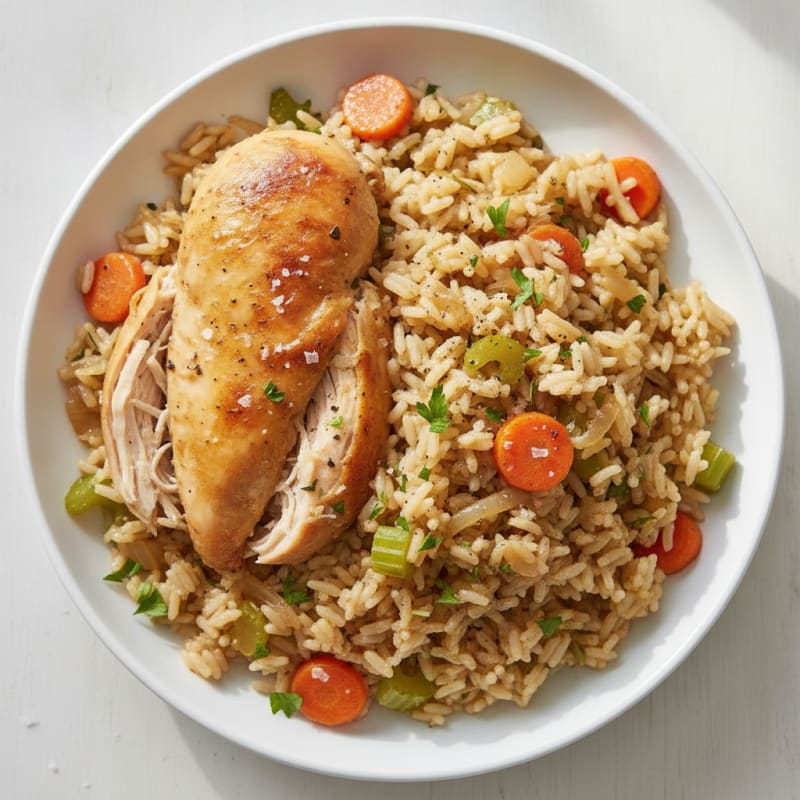 Rotisserie Chicken and Rice Pilaf