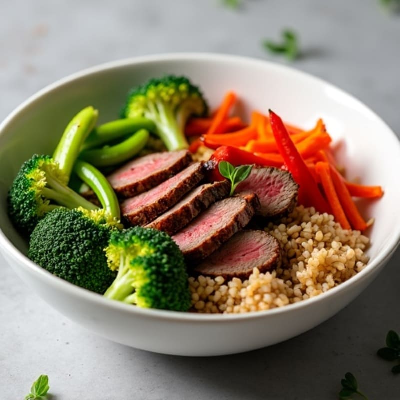 Sweet-Savory Sesame Beef Bowl with Vegetables