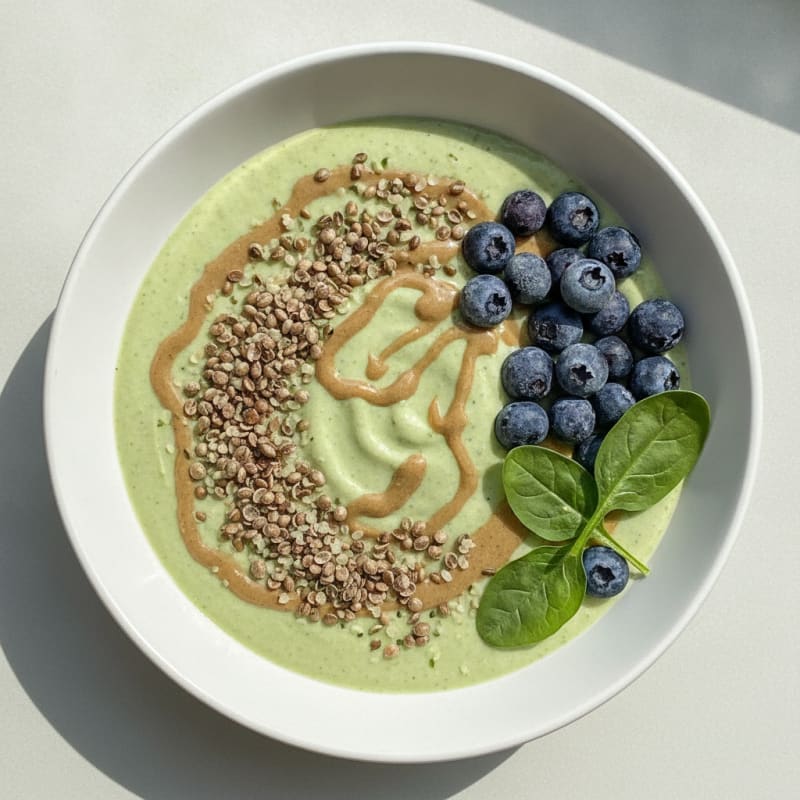 Silky Tofu and Spinach Protein Smoothie Bowl