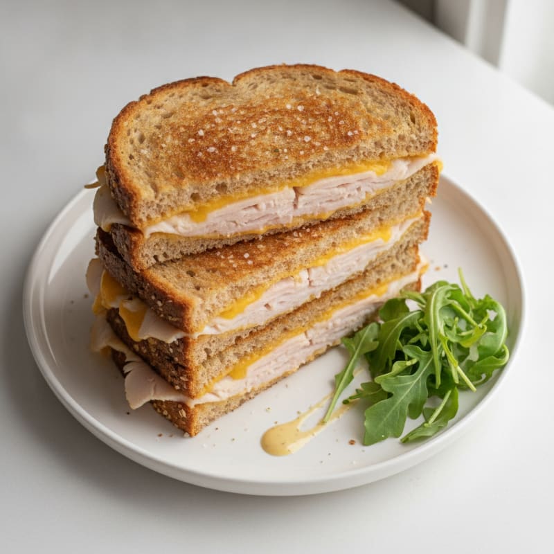 Triple-Decker Grilled Cheese Sandwich