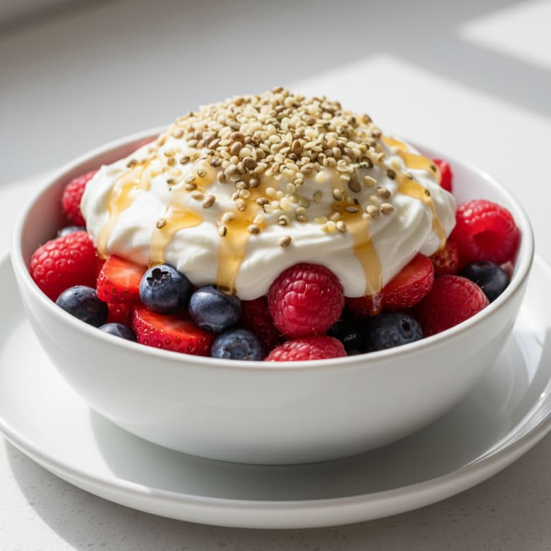Creamy Greek Yogurt Protein Parfait with Mixed Berries