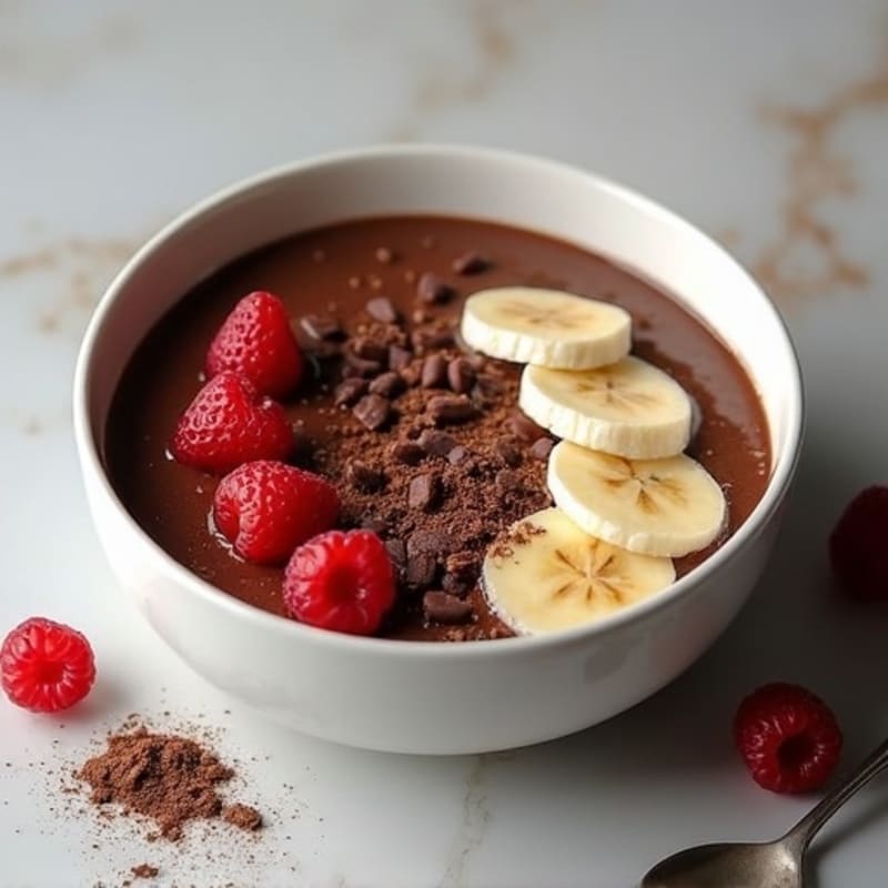 Silky Dark Chocolate Protein Smoothie Bowl