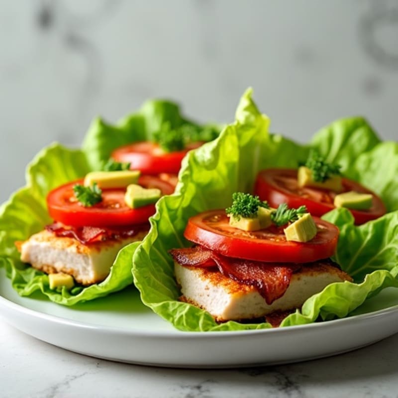 Turkey Club Lettuce Wraps with Crispy Bacon and Creamy Avocado