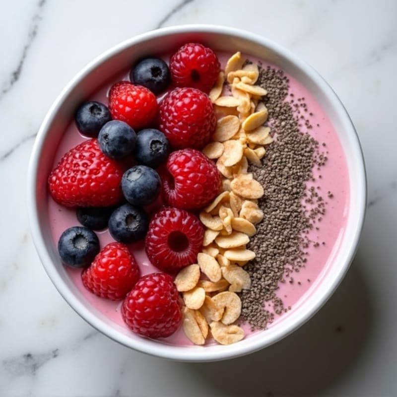 Creamy Greek Yogurt Smoothie Bowl with Almond Butter and Chia Seeds