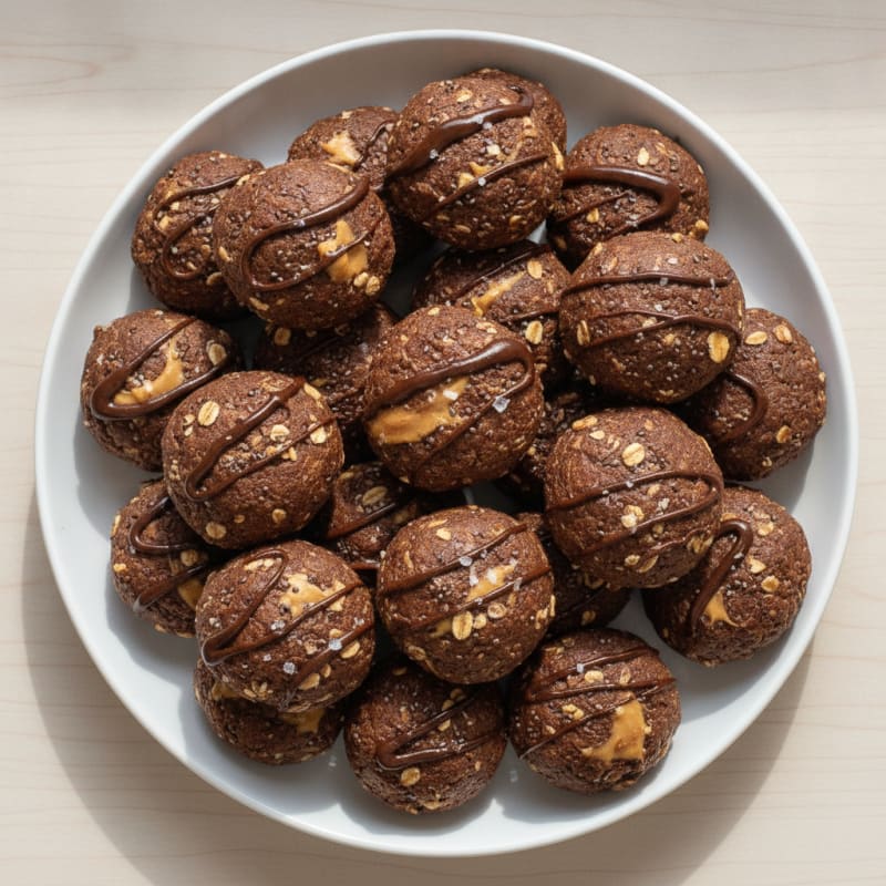 No-Bake Chocolate Peanut Butter Protein Bites