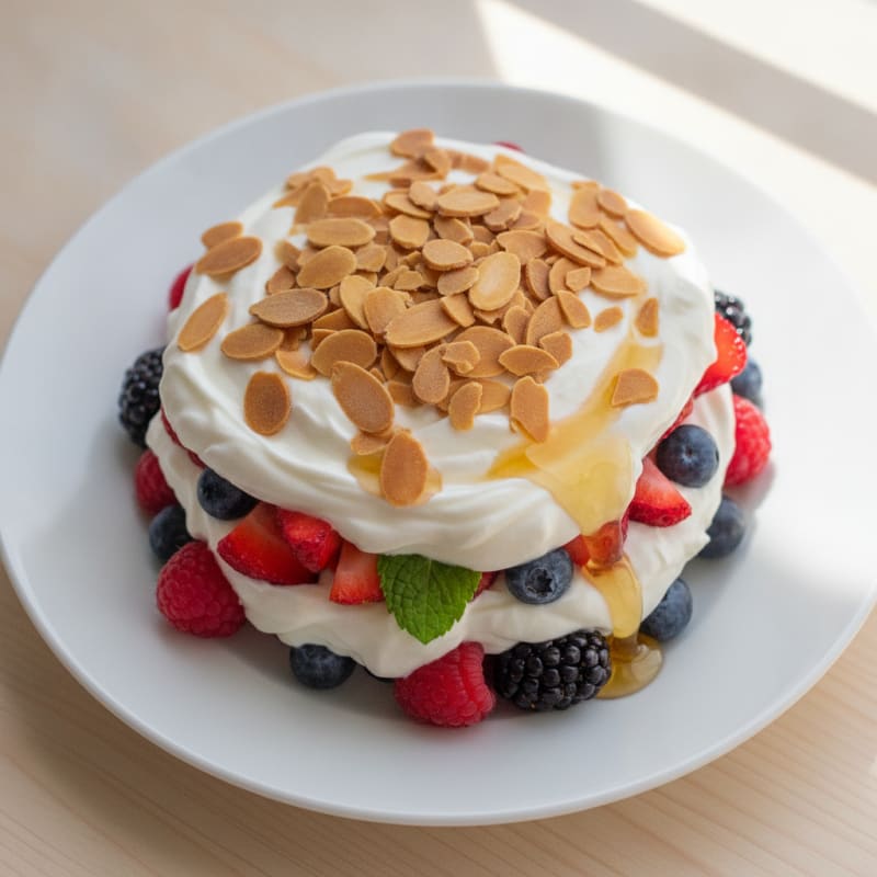 Greek Yogurt Protein Parfait with Mixed Berries