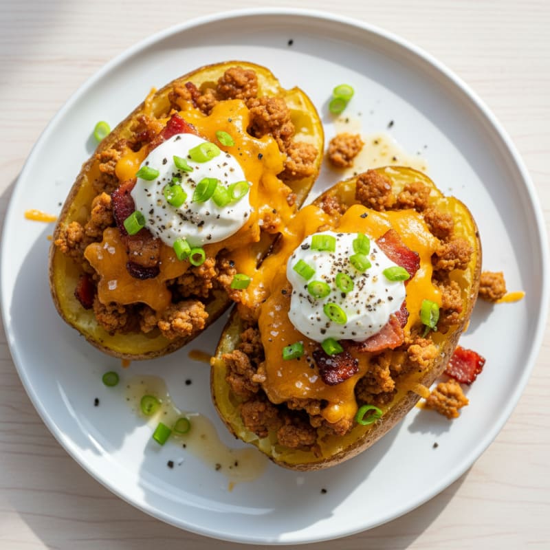 Bacon and Cheddar Stuffed Potatoes