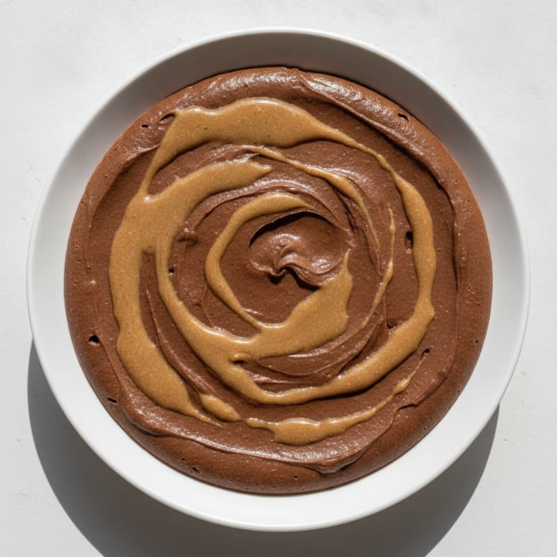 Creamy Chocolate Protein Pudding with Almond Butter Swirl