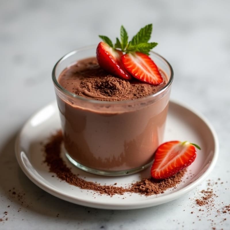 Silky Chocolate Protein Pudding with Almond Butter Swirl