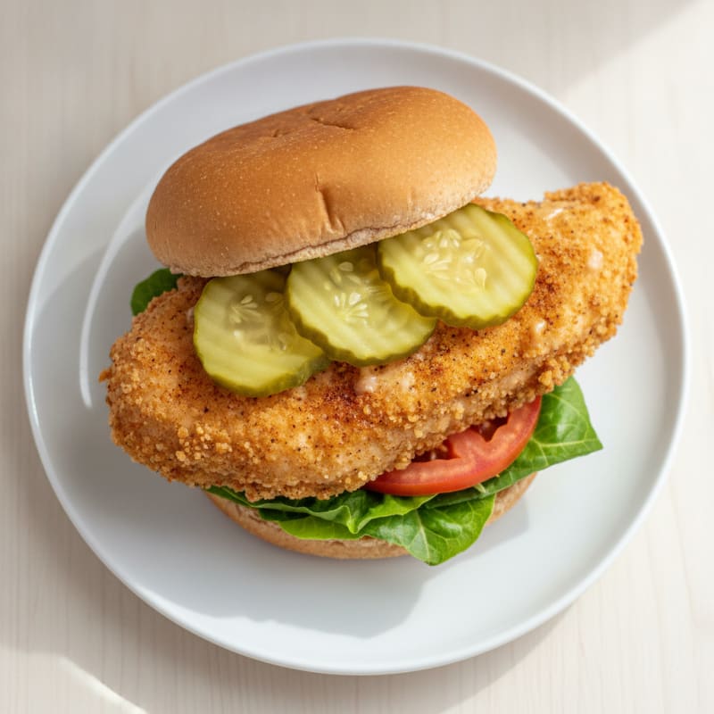 Buttermilk Fried Chicken Sandwich with Pickles
