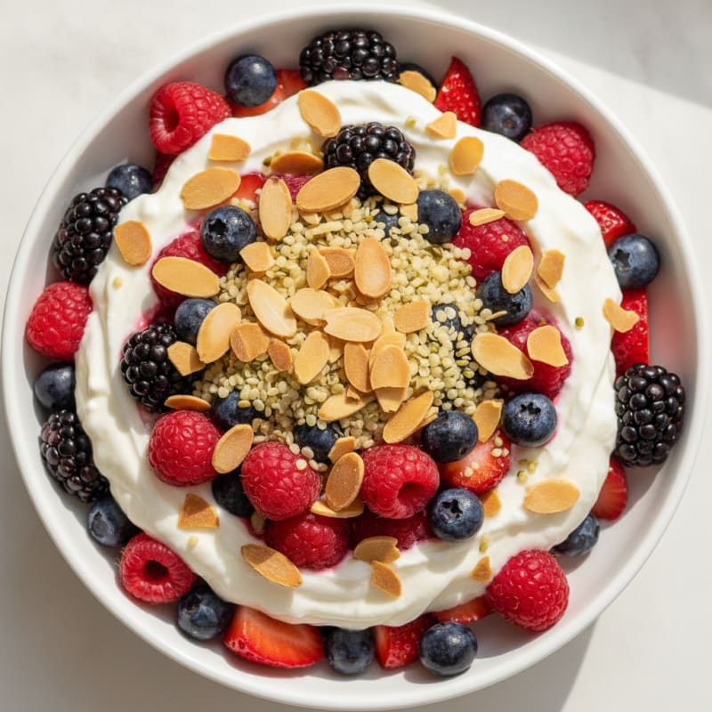 Creamy Greek Yogurt Protein Parfait with Mixed Berries
