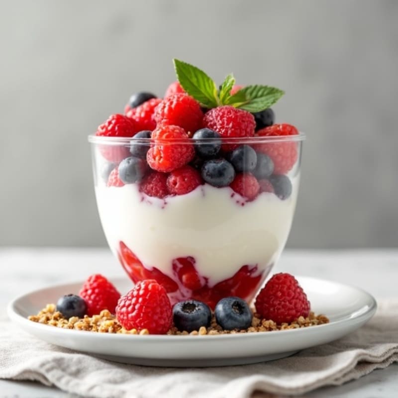 Vanilla Greek Yogurt Parfait with Berries