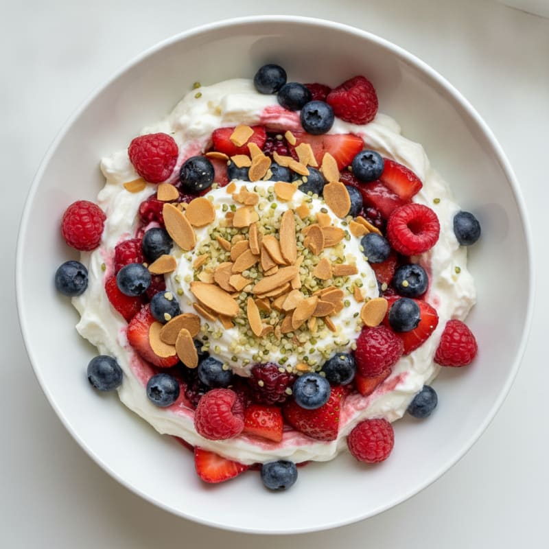 Creamy Greek Yogurt Protein Parfait with Mixed Berries