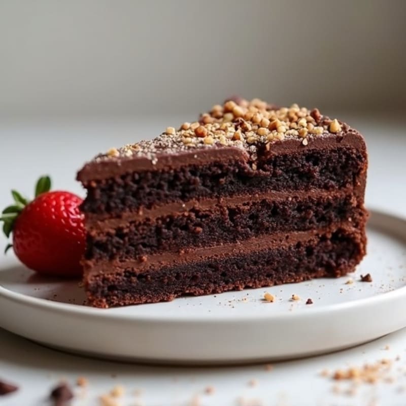 Protein-Rich Dark Chocolate Almond Flour Cake