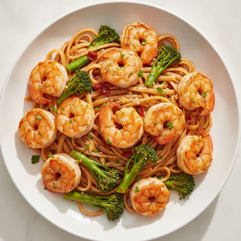 Spicy Calabrian Chili Shrimp Linguine