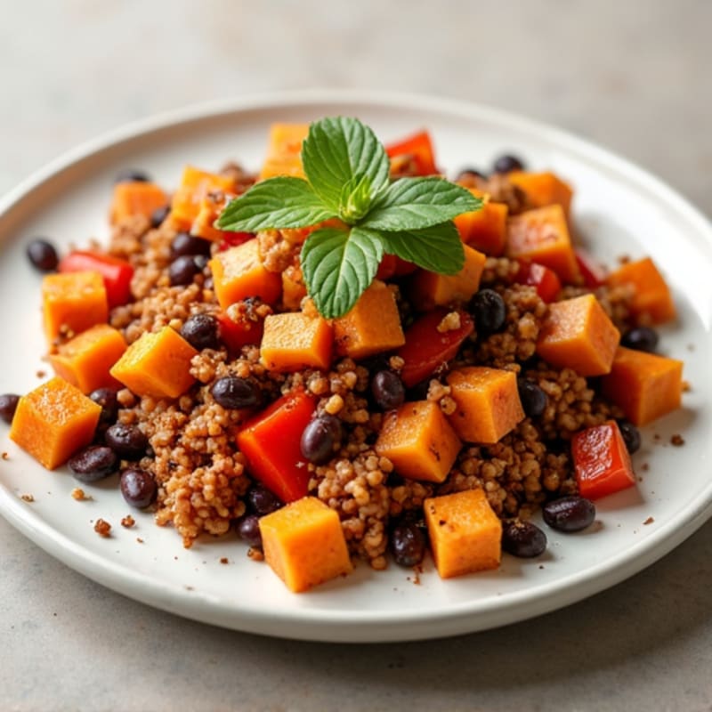 Spiced Ground Chicken Sweet Potato Hash