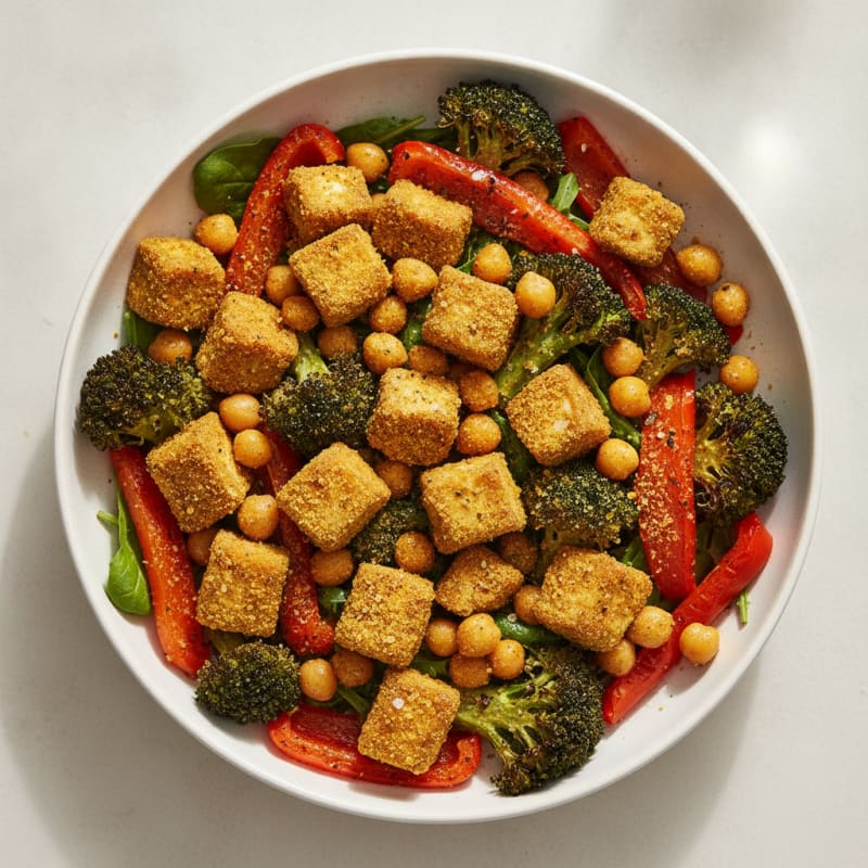 Roasted Vegetable and Chickpea Bowl