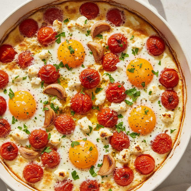 Baked Eggs with Roasted Tomatoes