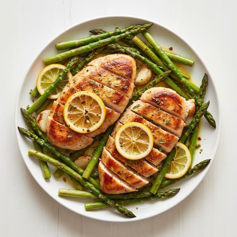 Zesty Lemon-Herb Chicken with Roasted Asparagus