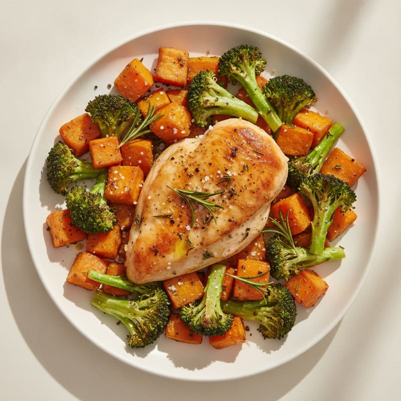 Herb-Roasted Chicken with Roasted Vegetables
