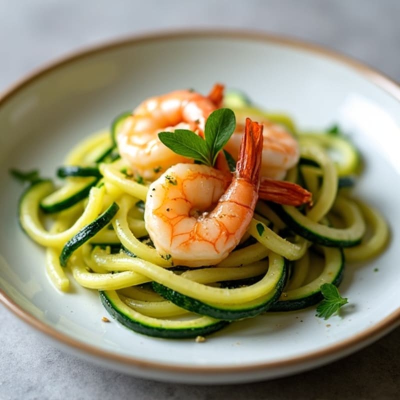 Lemon-Garlic Butter Shrimp with Herb Zucchini Noodles