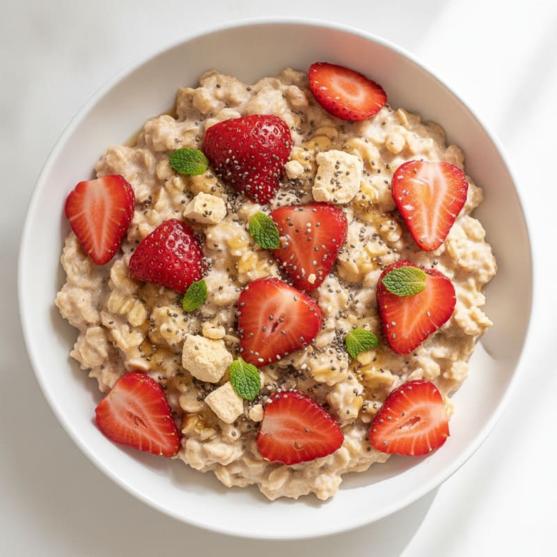 Strawberry Shortcake Overnight Oats