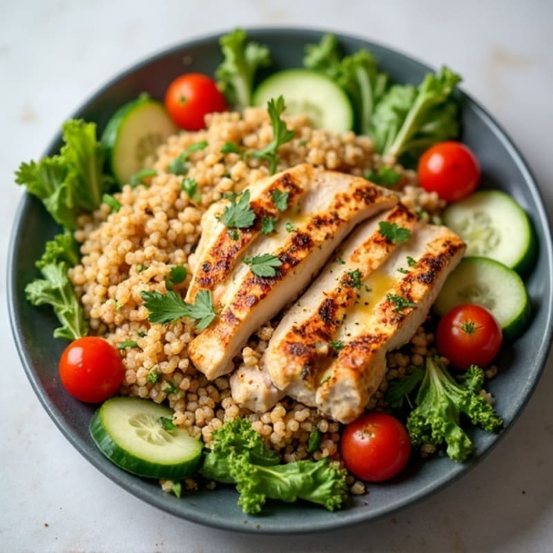 Grilled Chicken and Quinoa Salad with Lemon Vinaigrette