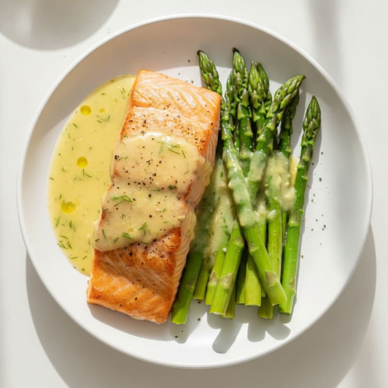Pan-Seared Salmon with Lemon-Dill Sauce